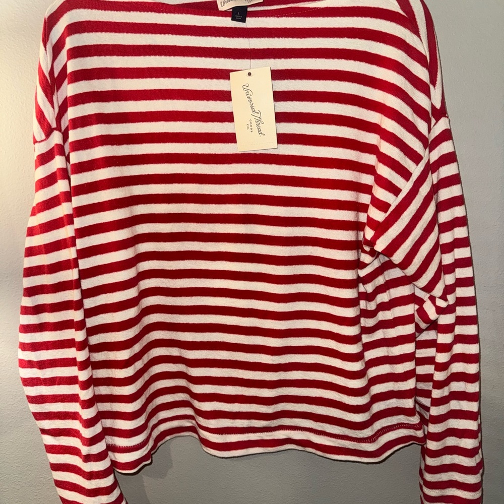 Universal Thread Red and White Striped Shirt